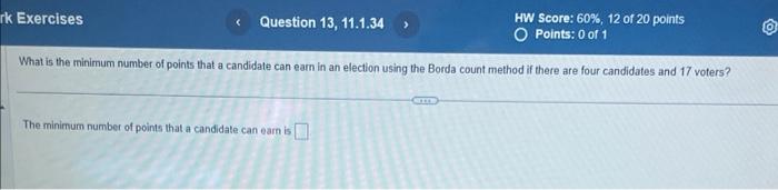 Solved What is the minimum number of points that a candidate | Chegg.com