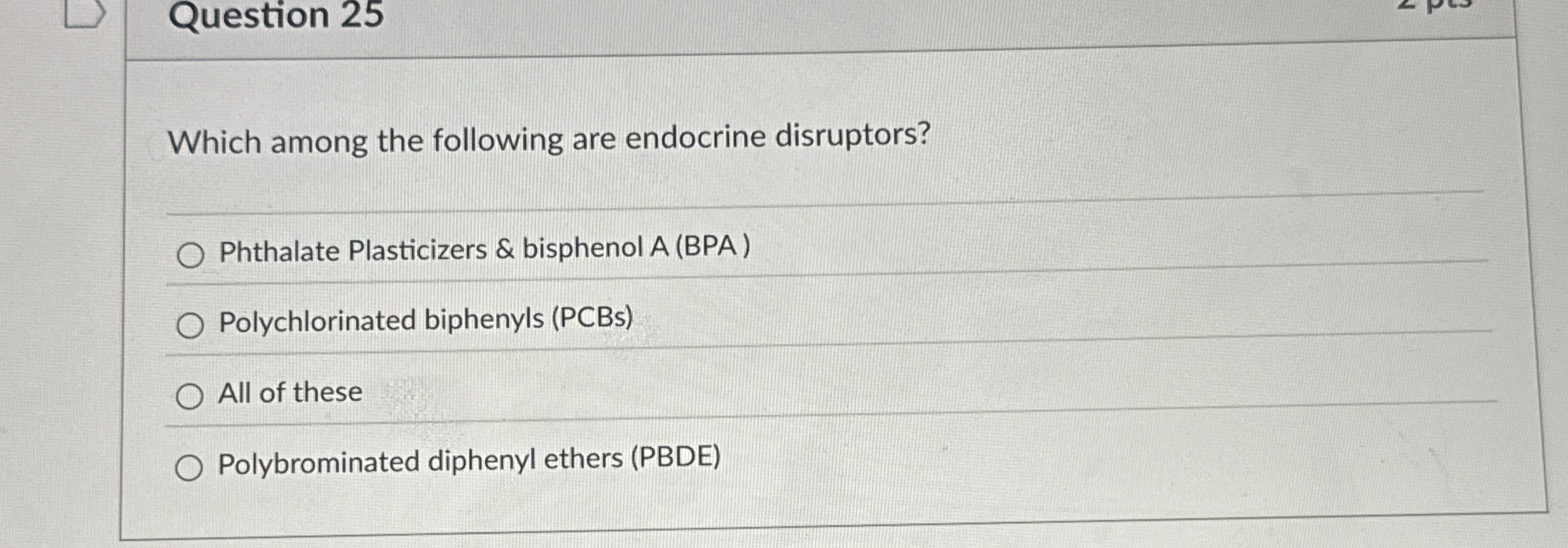 Solved Question 25Which Among The Following Are Endocrine | Chegg.com