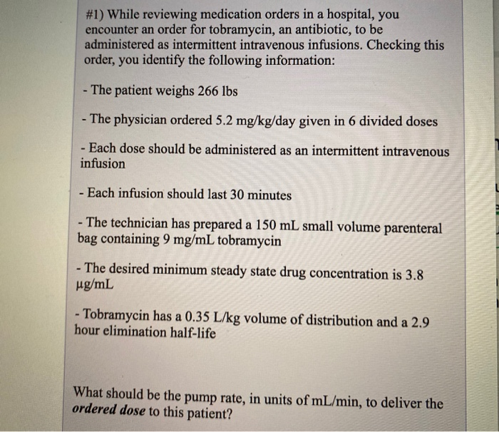 Torb Example Doctor Order Solved #1) While reviewing medication orders in a hospital, | Chegg.com