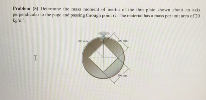 Solved Problem (5) Determine the mass moment of inertia of | Chegg.com