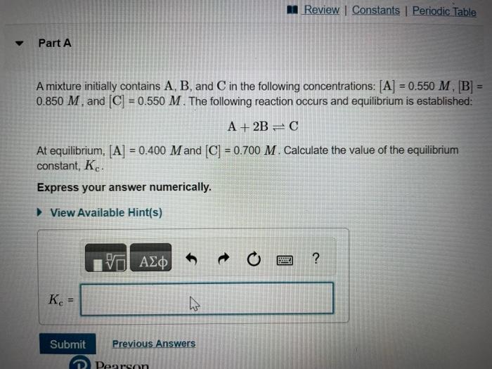 Solved A Mixture Initially Contains A,B, And C In The | Chegg.com