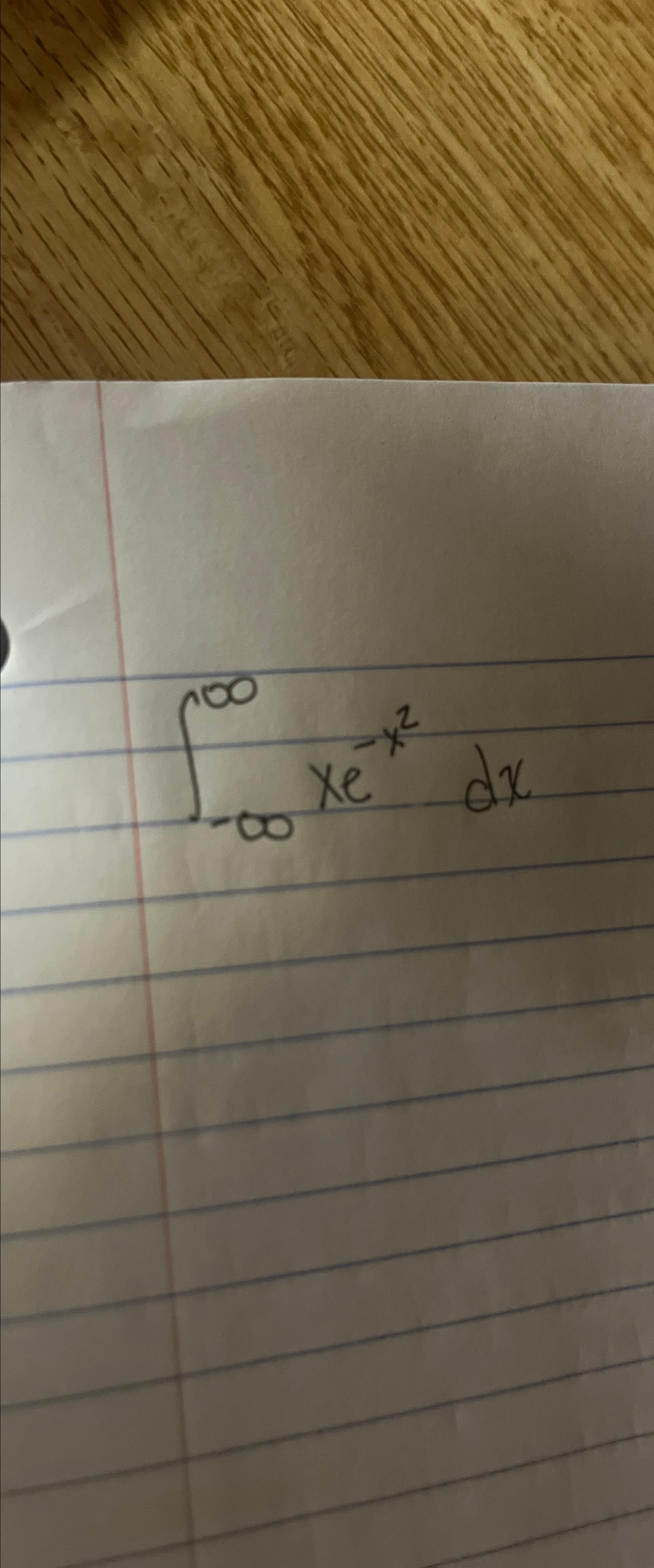 Solved ∫-∞∞xe-x2dx | Chegg.com