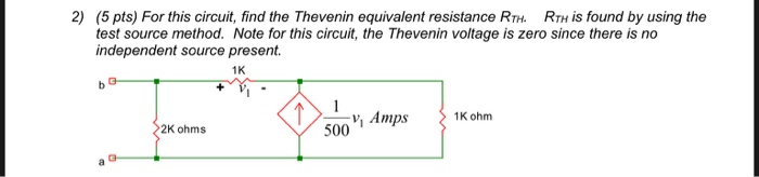 Solved 2) (5 pts) For this circuit, find the Thevenin | Chegg.com