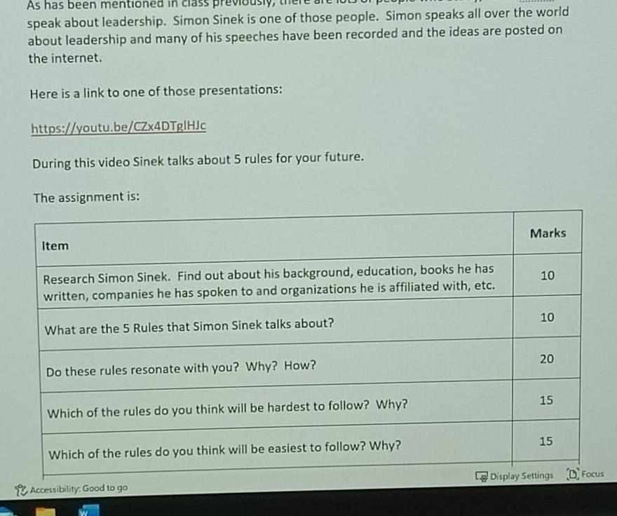 Speak About Leadership Simon Sinek Is One Of Those Chegg Speak About Leadership Simon Sinek Is One Of Those Chegg