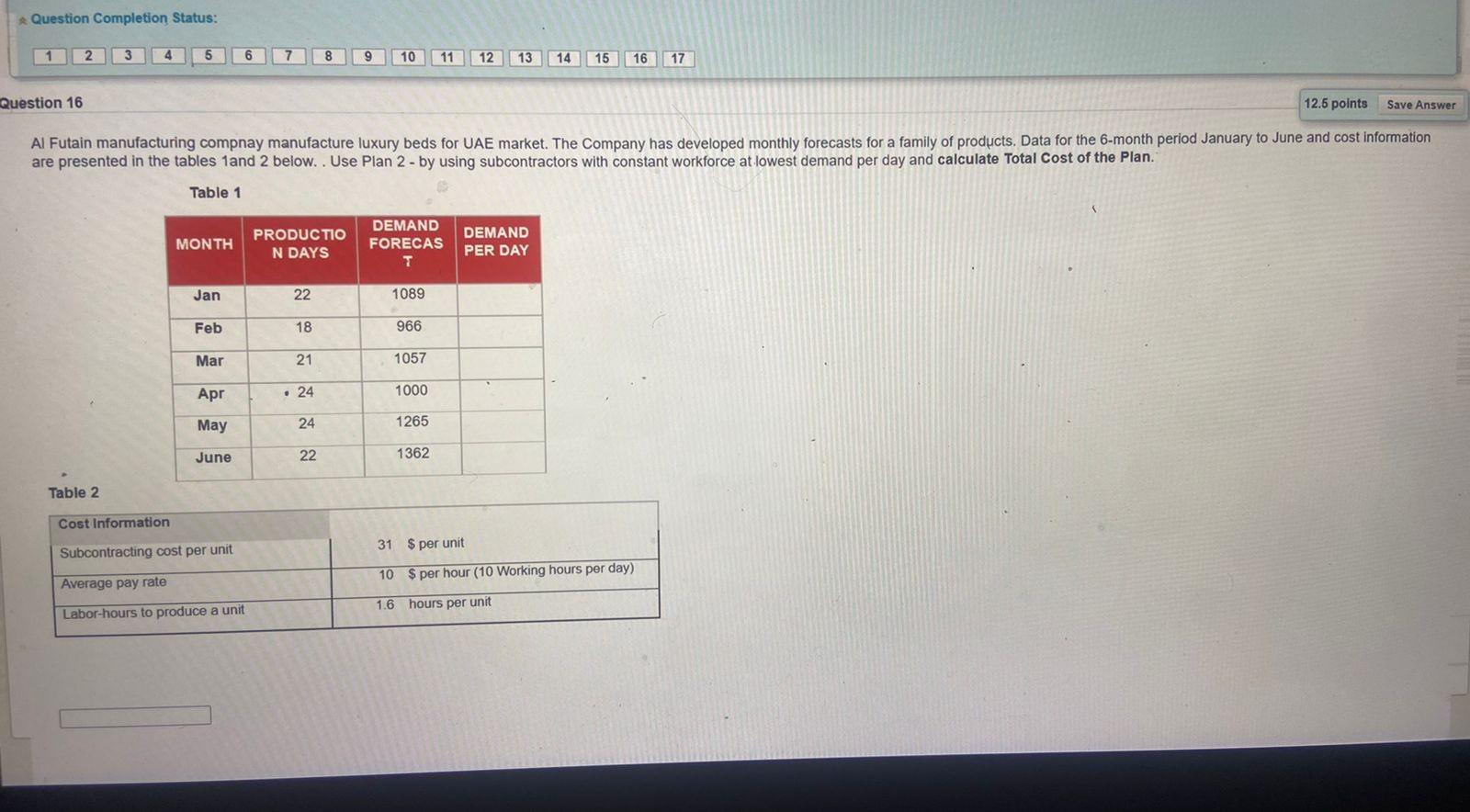 Solved are presented in the tables 1 and 2 below. . Use Plan | Chegg.com