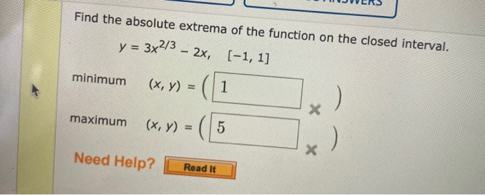 Find the absolute minimum of f on 10 7 picture