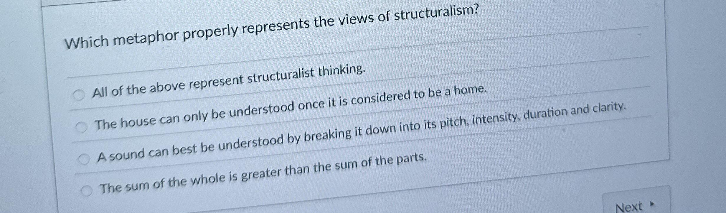 Solved Which metaphor properly represents the views of | Chegg.com