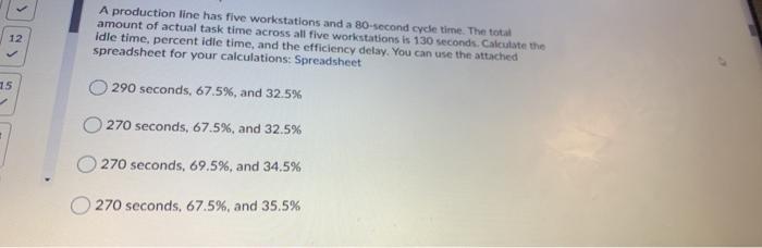 Solved A production line has five workstations and a | Chegg.com