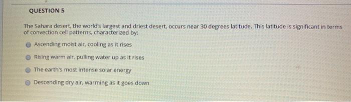 Solved QUESTION 1 Which Of The Following Describes The Mo
