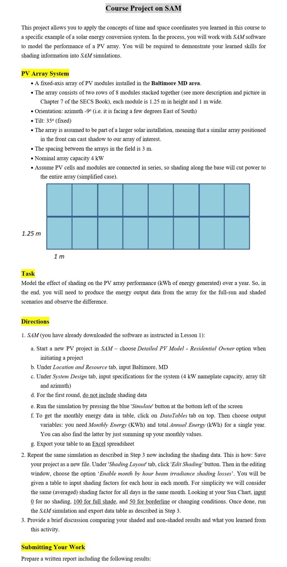Solved This project allows you to apply the concepts of time | Chegg.com