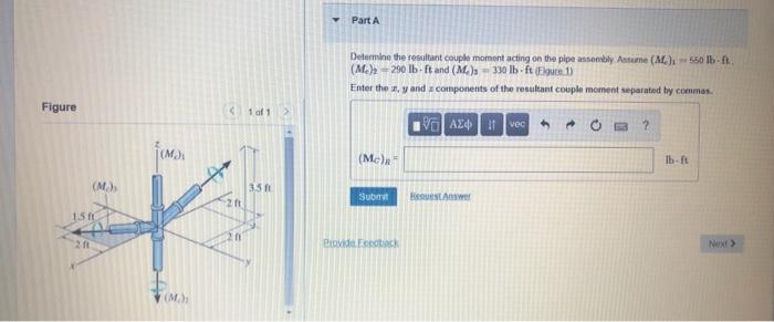 Solved Part A Determine The Resultant Couple Moment Acting | Chegg.com