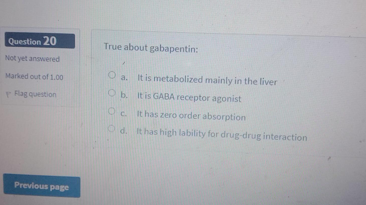 how is gabapentin metabolized