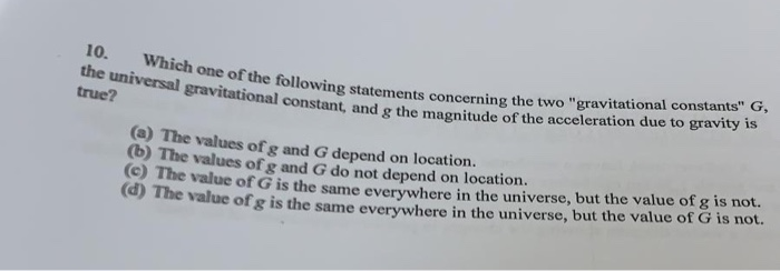 10 Which One Of The Following Statements Concerning Chegg Com