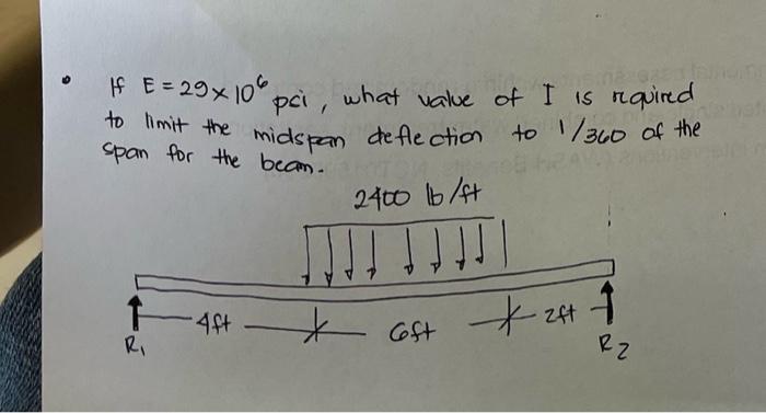 Solved If E=29×106pci, what value of I is required to limit | Chegg.com