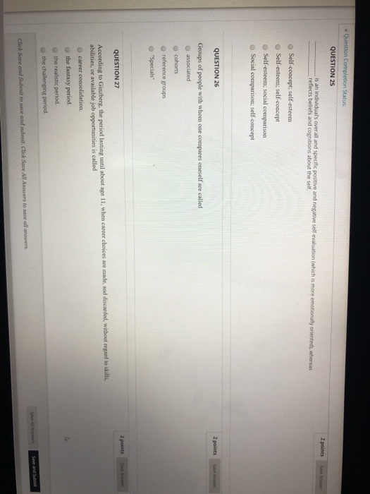 Solved Question Completion Status: QUESTION 25 2 points is | Chegg.com