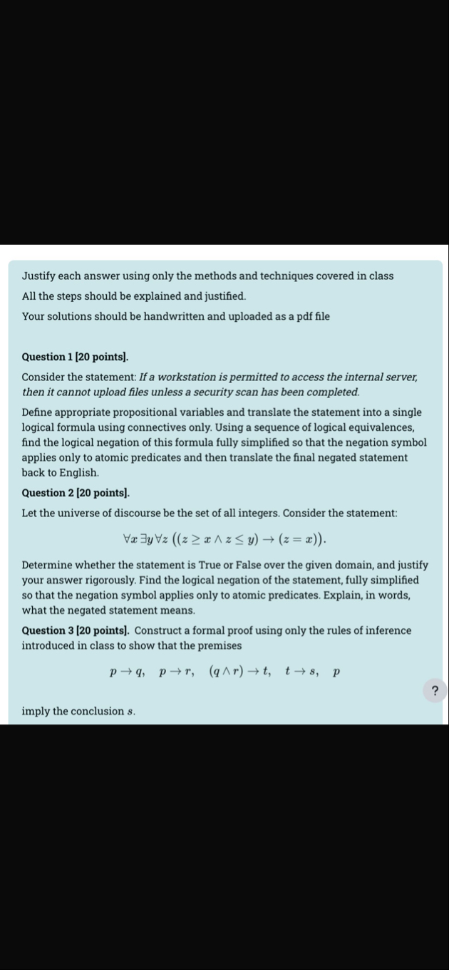 Justify each answer using only the methods and | Chegg.com