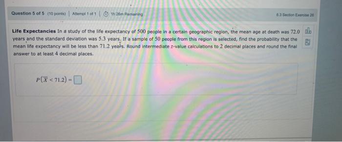 Solved Life Expectancies in a study of the life expectancy | Chegg.com