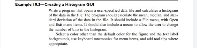 Solved Example 10.3—Creating a Histogram GUI Write a program | Chegg.com