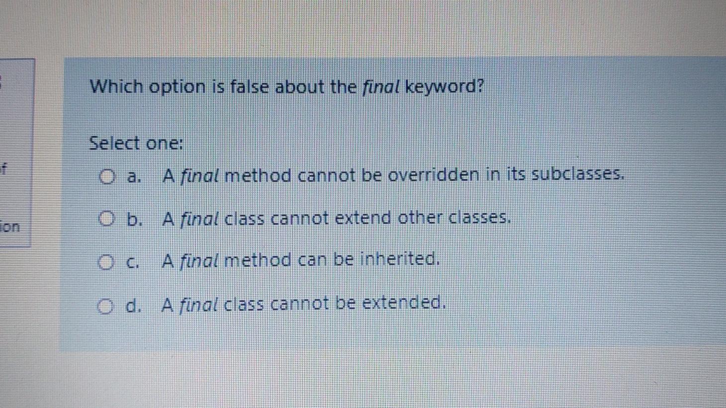 Solved Constructor overloading is not possible in Java. | Chegg.com