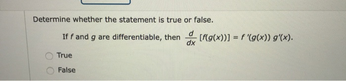 Solved Determine whether the statement is true or false. An | Chegg.com