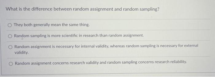 random assignment scientific method