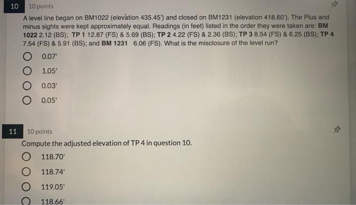 Solved لئے 9 10 points The same Total Station has specified | Chegg.com