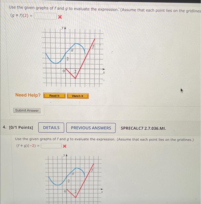 Solved Use F X 5x−4 And G X 3−x2 To Evaluate The