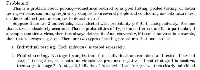Solved This is a problem about pooling—sometimes referred to | Chegg.com