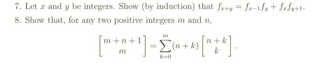 Solved 7. Let x and y be integers. Show (by induction) that | Chegg.com