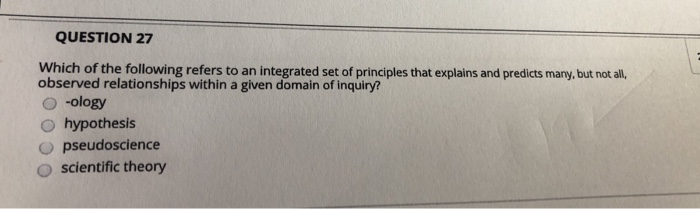 Solved QUESTION 27 Which of the following refers to an | Chegg.com