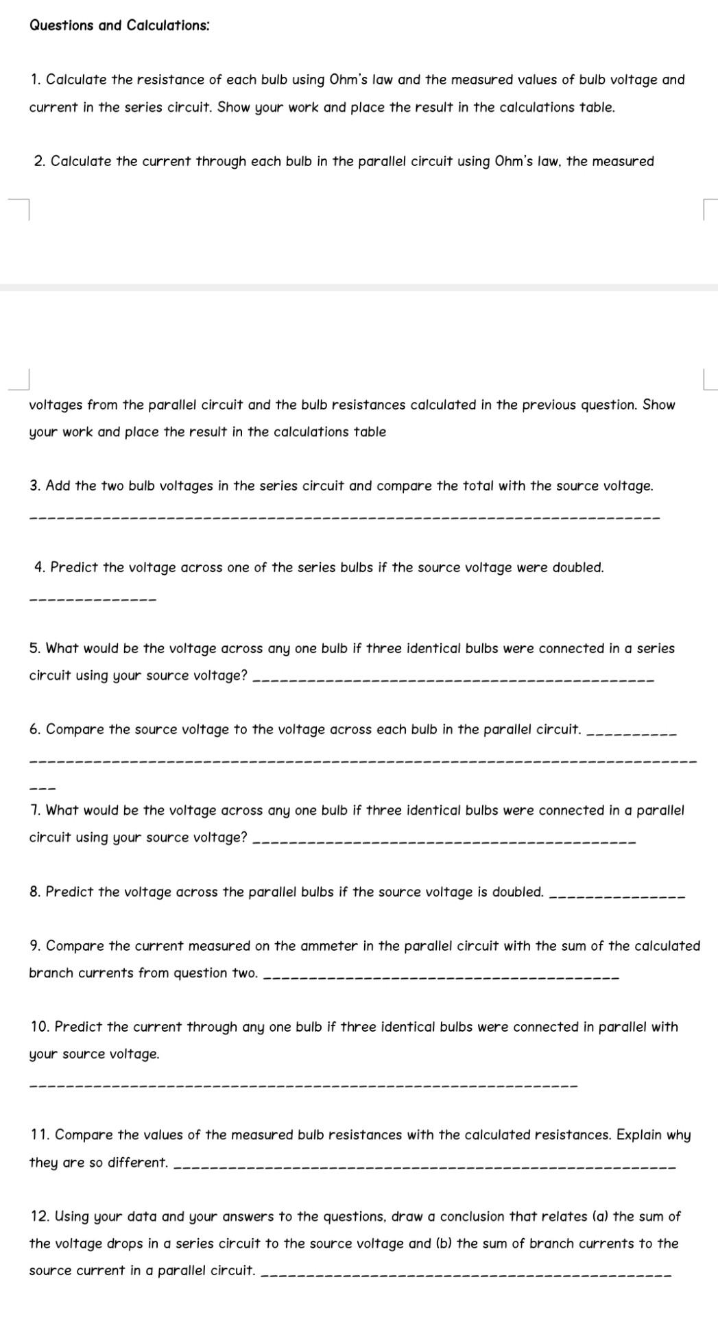 Solved 1. Connect the parallel circuit as shown in figure 2, | Chegg.com