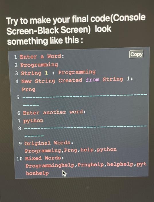 Solved 1. Write a program code that does the following: | Chegg.com