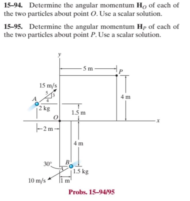 Solved 15-94. Determine the angular momentum HO of each of | Chegg.com