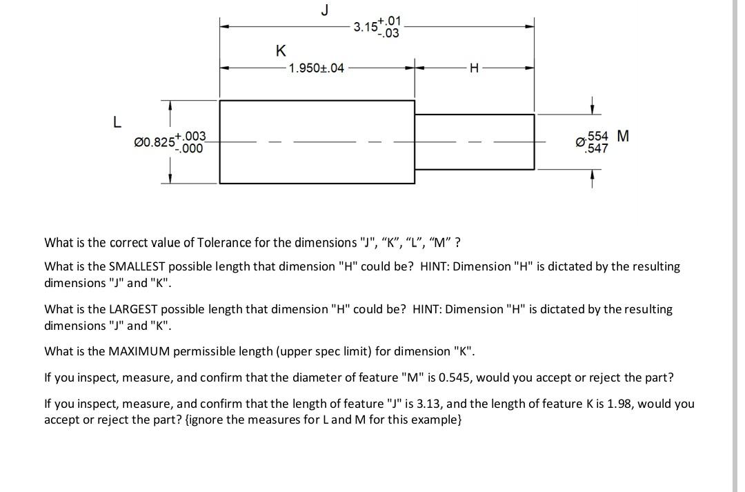 Solved What is the correct value of Tolerance for the | Chegg.com