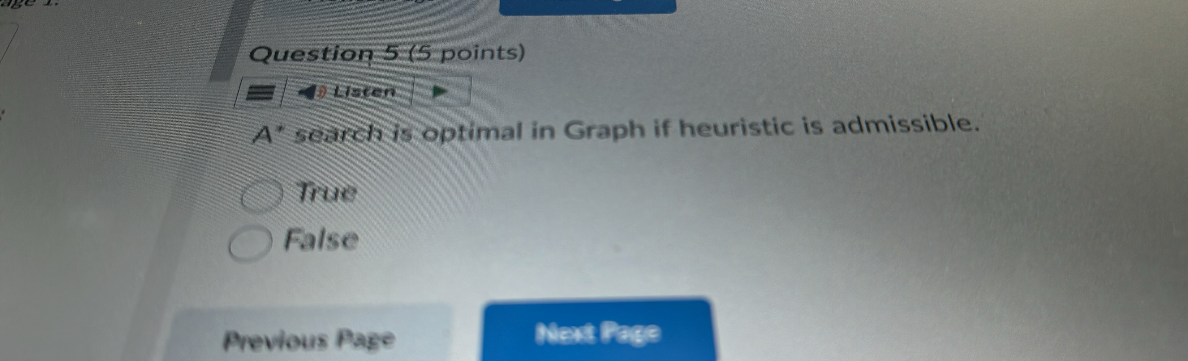 Solved Question 5 (5 ﻿points)A** ﻿search is optimal in Graph | Chegg.com