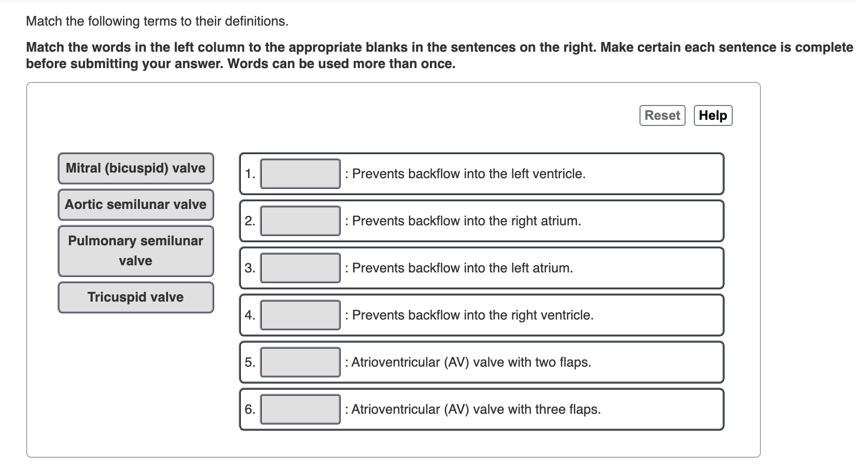Solved Match the following terms to their definitions.Match | Chegg.com