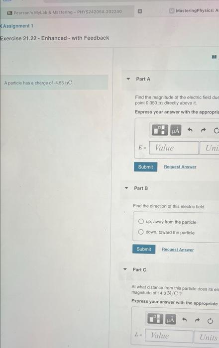 Solved Pearson's MyLab & Mastering-PHYS24205A.202240 | Chegg.com