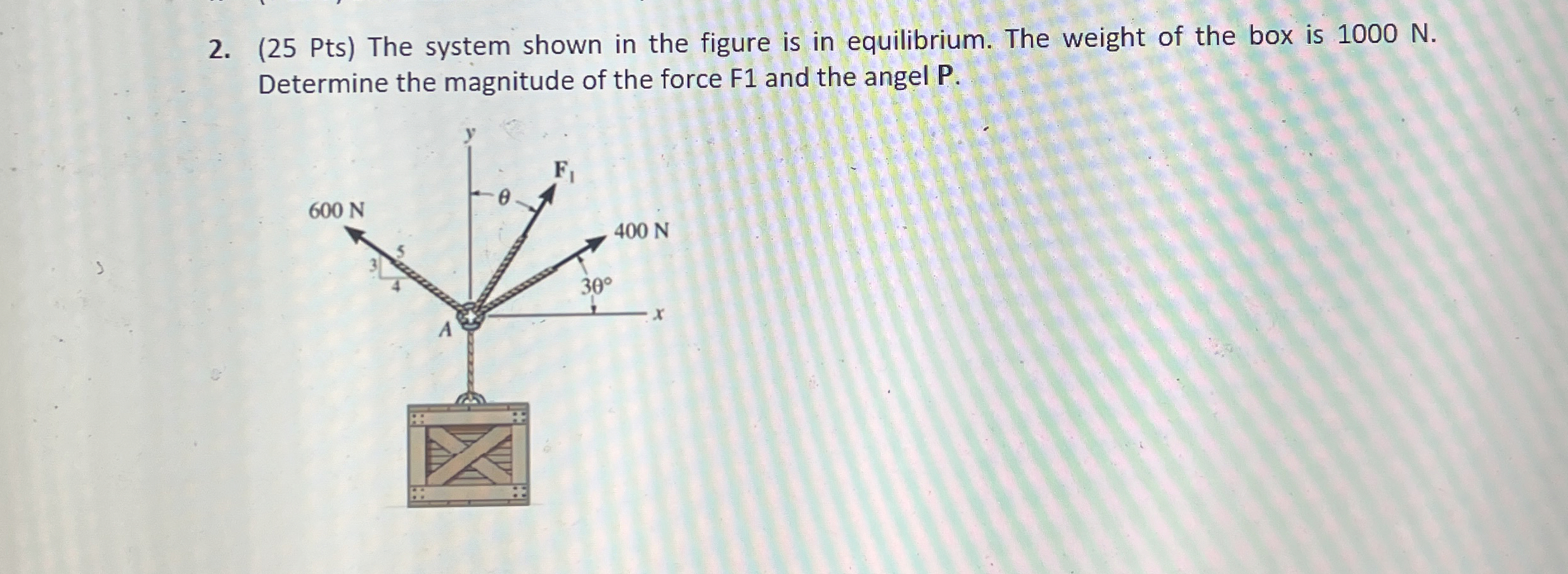 Solved (25 ﻿Pts) ﻿The system shown in the figure is in | Chegg.com