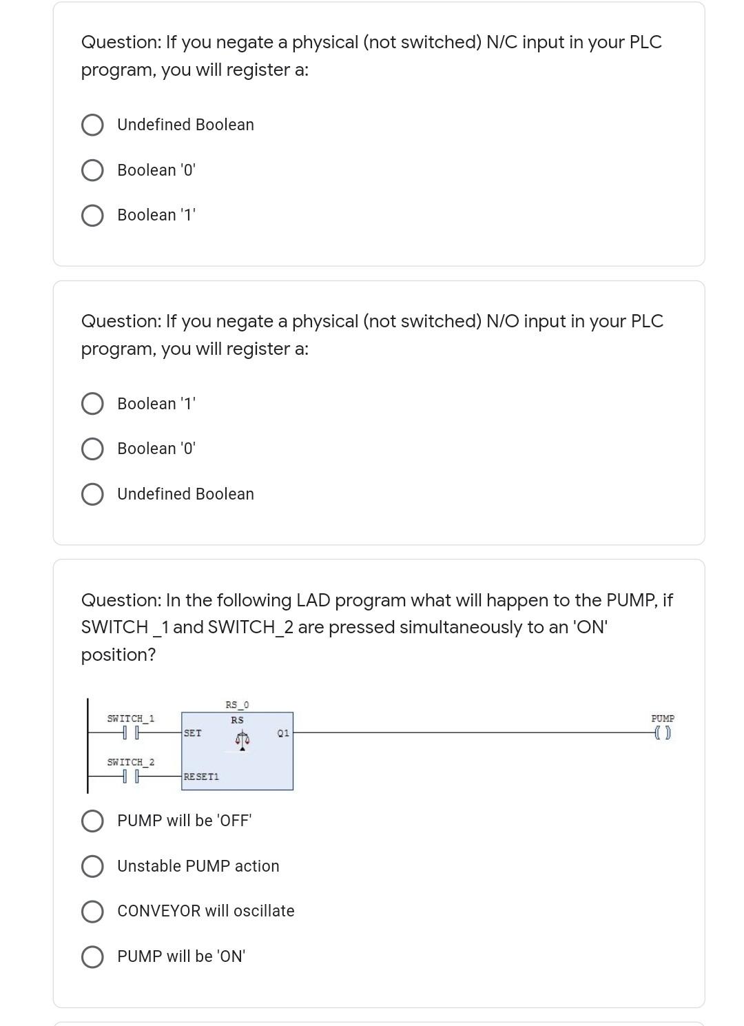 Solved Question: If you negate a physical (not switched) N/C | Chegg.com