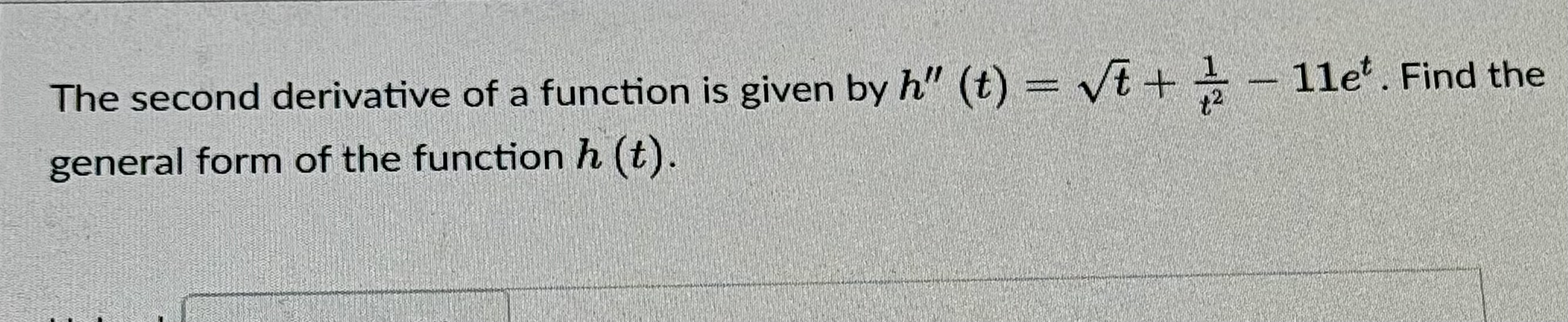 Solved The second derivative of a function is given by | Chegg.com
