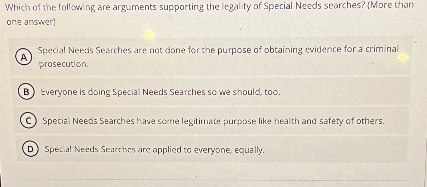 Solved Which of the following are arguments supporting the