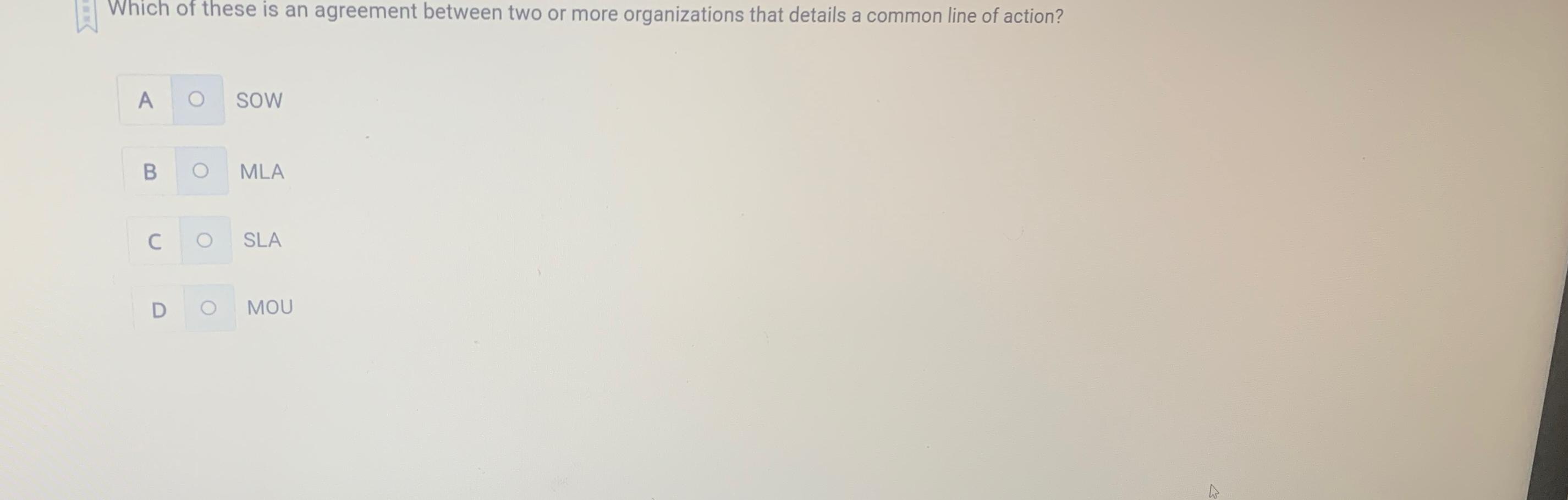 Solved Which of these is an agreement between two or more | Chegg.com