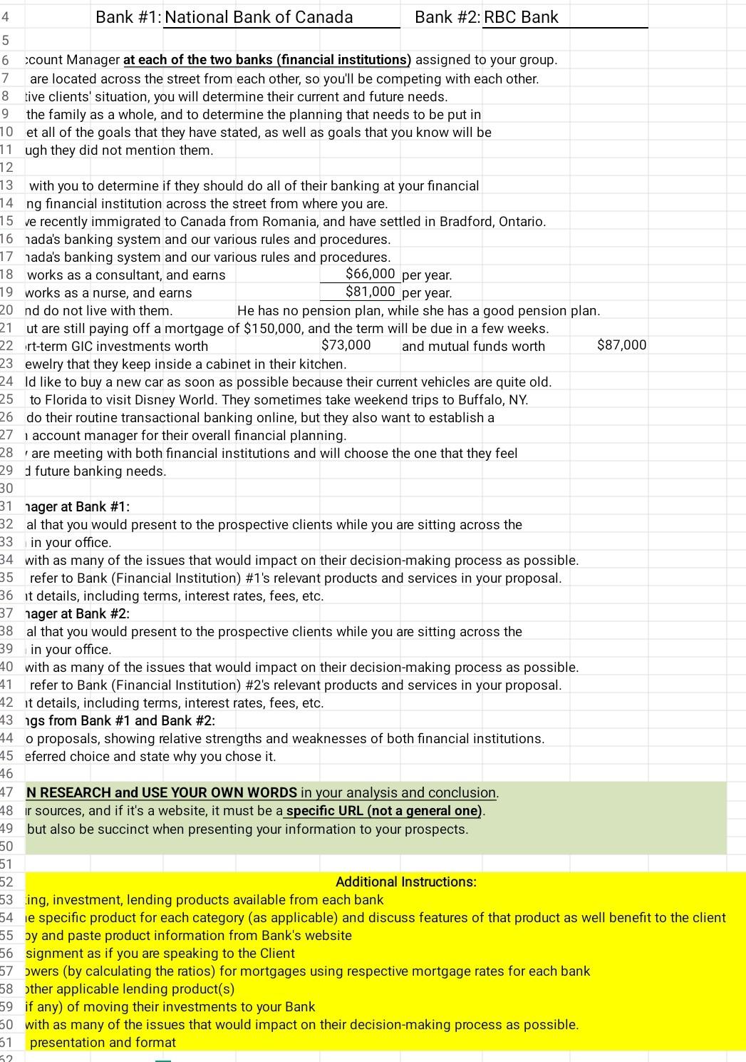 Bank \1 National Bank of Canada Bank \2 RBC Bank