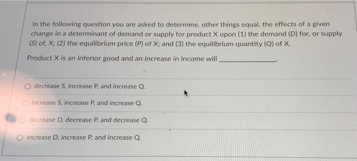 Solved In the following question you are asked to determine, | Chegg.com
