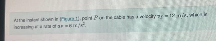 Solved At the instant shown in (Figure 1), point P on the | Chegg.com