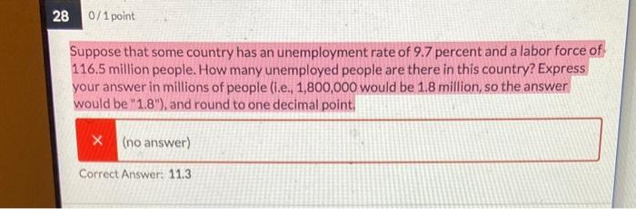 Solved Suppose That Some Country Has An Unemployment Rate Of | Chegg.com