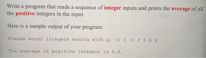 Solved Write a program that reads a sequence of integer | Chegg.com