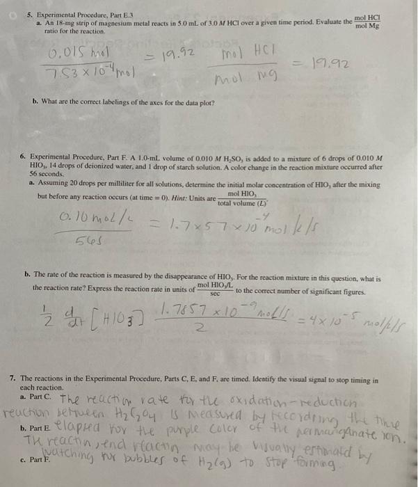 Solved Experiment 23 Prelaboratory Assignment Factors | Chegg.com