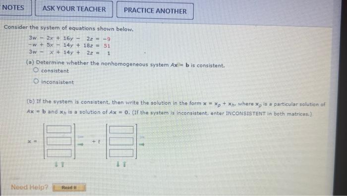 Solved Consider The System Of Equations Shown Below. | Chegg.com