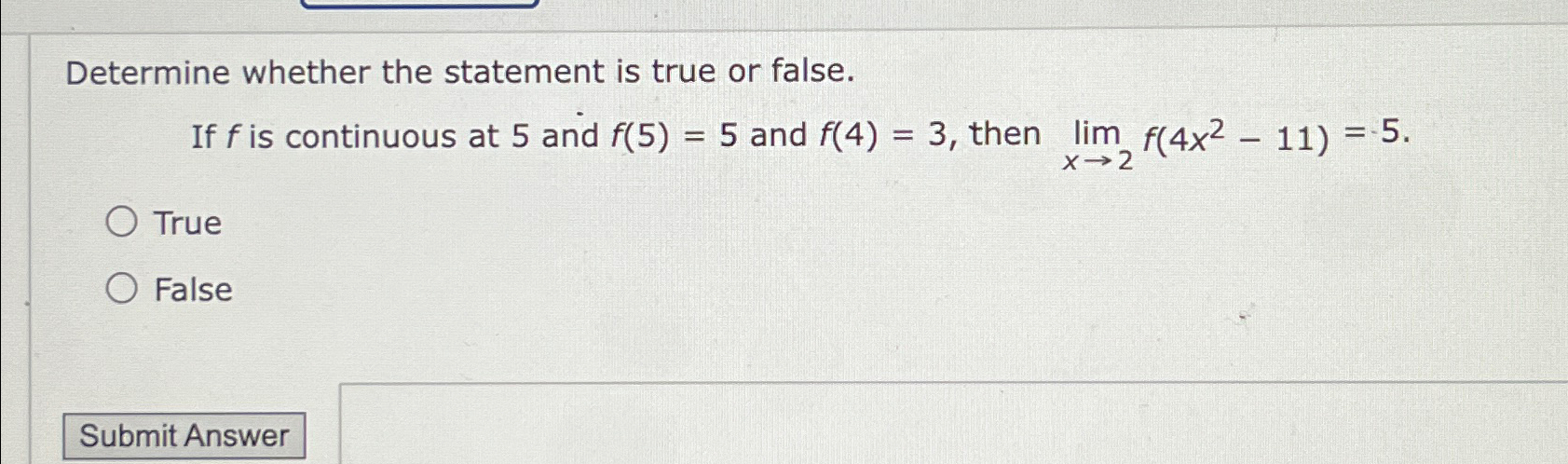 Solved Determine whether the statement is true or false.If f | Chegg.com
